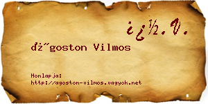 Ágoston Vilmos névjegykártya