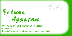 vilmos agoston business card
